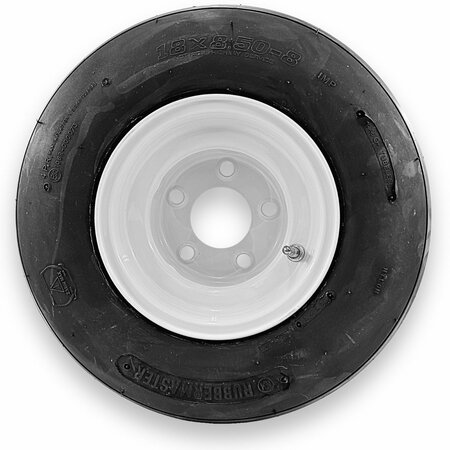 RUBBERMASTER - STEEL MASTER Rubbermaster 18x8.50-8 4 Ply Rib Tire and 5 on 4.5 Stamped Wheel Assembly 598999